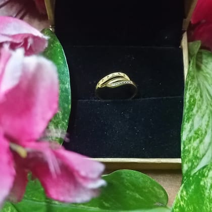 Nature-Inspired Gold Plated Ring for Women – Elegant Leaf Design, Adjustable Fit, New