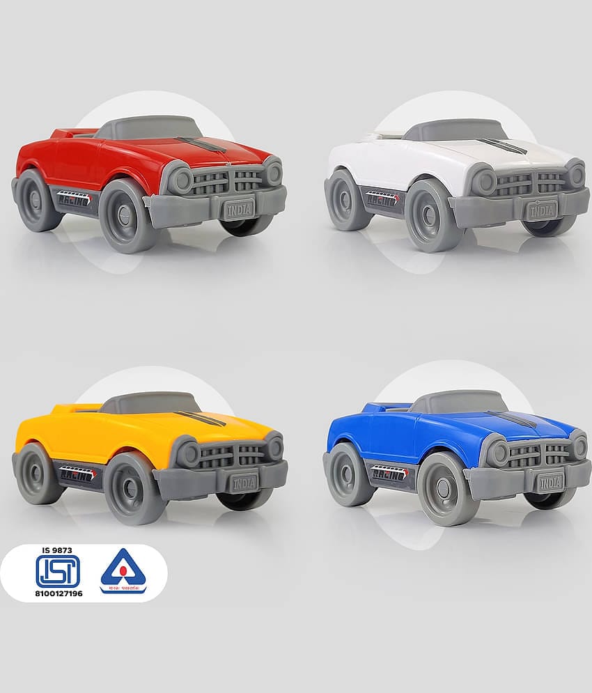 NHR Dinky Push Cars Toy for Kids, Cars for Kids, Toy Cars, Toys for Kids, Push Cars, Pull Cars, Manual Pull Cars Toys, Dinky Cars- (Multicolor, Set of 4)