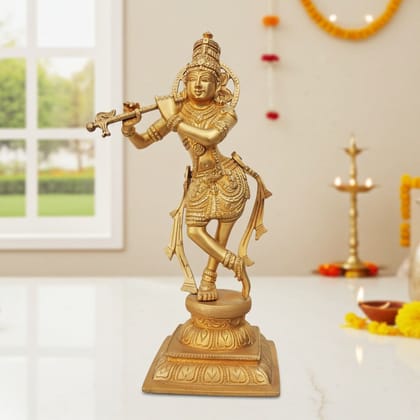 Brass Dancing Krishna (BSMAS348)