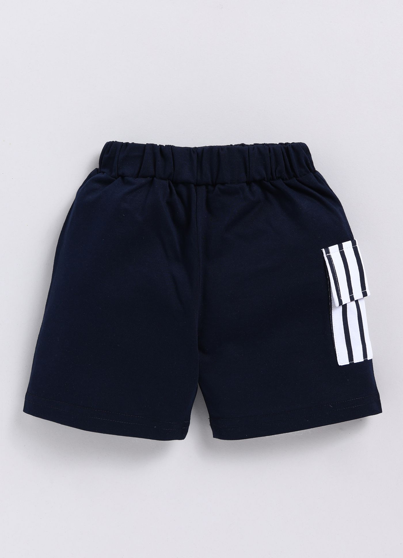 Luxurious Men The Adventure Starts - White and Blue Striped T-shirt and Shorts Set for Boys 2025