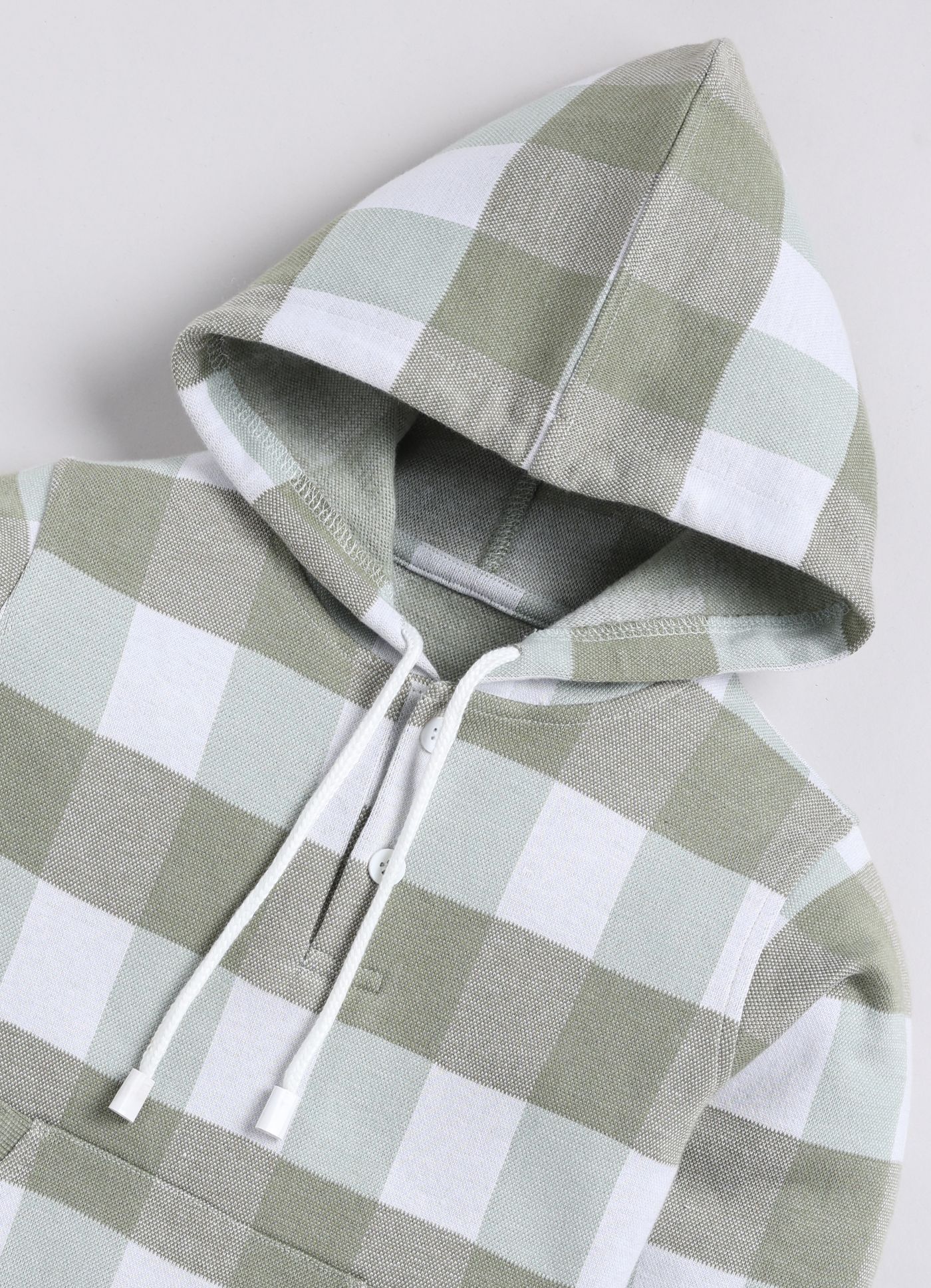 Luxurious Kids Green and White Checkered Full Sleeves Hooded Sweatshirt for Boys 2025 at ShopCir