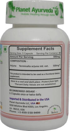 Planet Ayurveda Arjuna Capsules for Heart Health - 60 Vegetarian Capsules - 500mg Planet Ayurveda Arjuna Capsules for Heart Health - 60 Vegetarian Capsules - 500mg