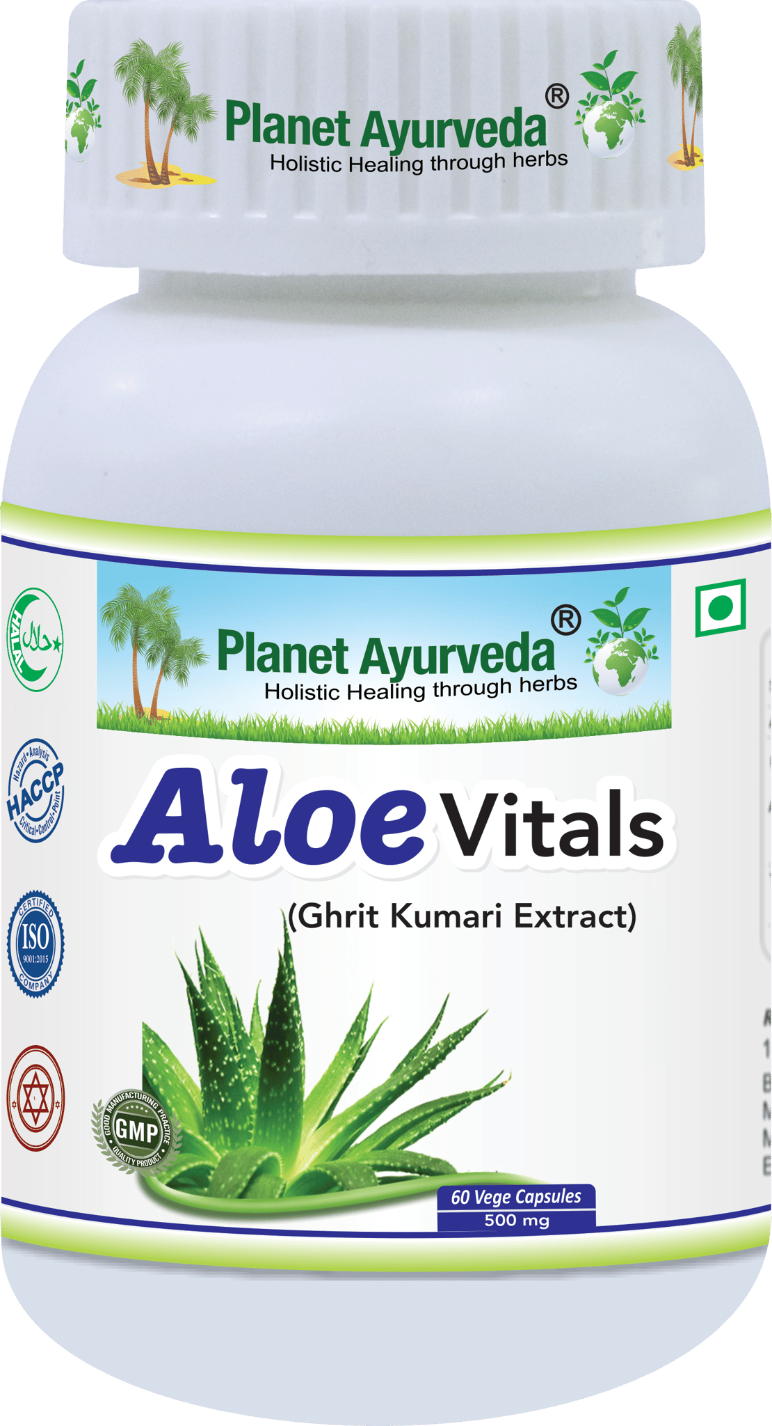 Planet Ayurveda Aloe Vitals (Ghrit Kumari Extract) - 60 Veg Capsules