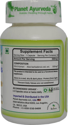 Planet Ayurveda Aloe Vitals (Ghrit Kumari Extract) - 60 Veg Capsules Planet Ayurveda Aloe Vitals (Ghrit Kumari Extract) - 60 Veg Capsules