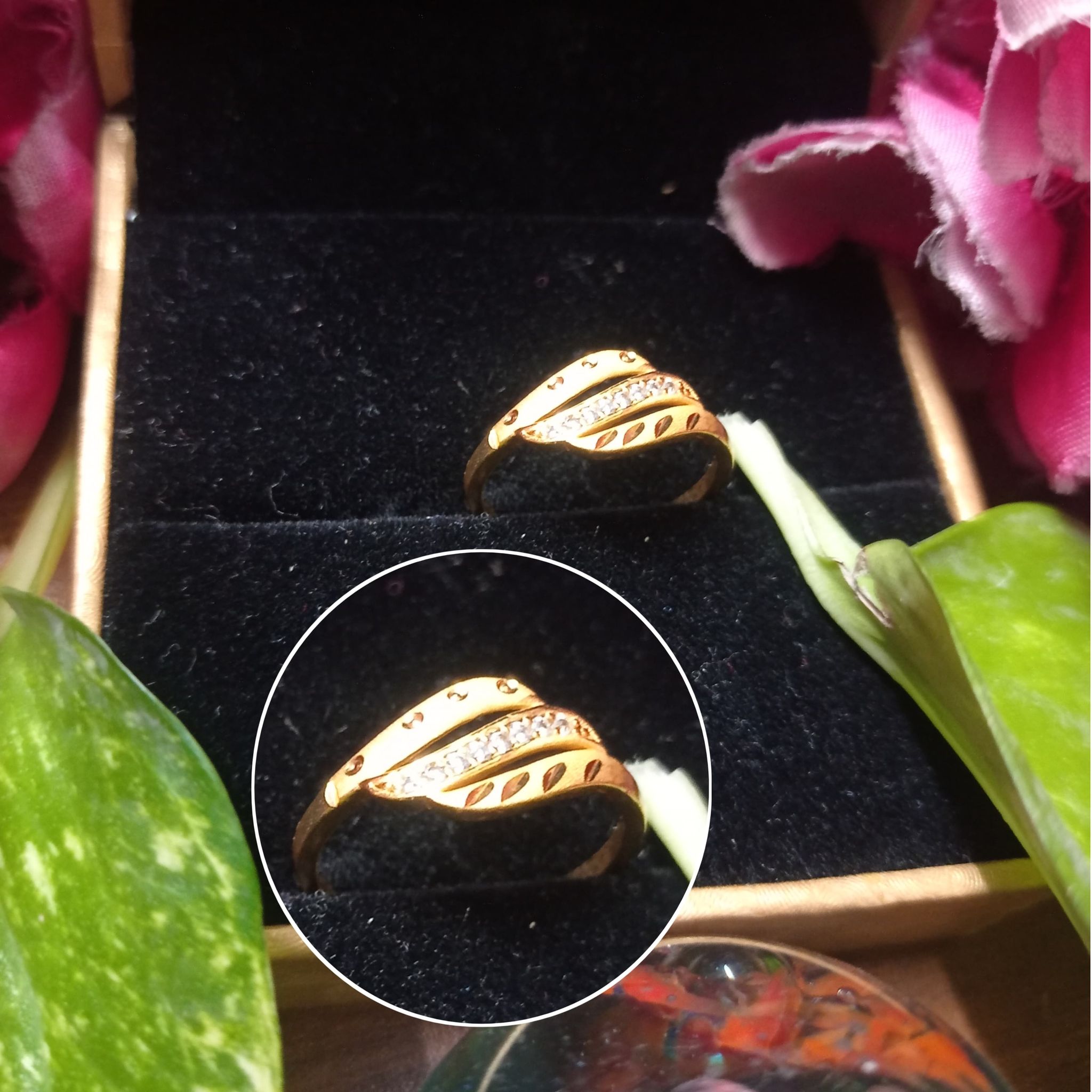 Gold Plated Designer Ring for Women with Elegant Zircon Stone – Adjustable & Stylish