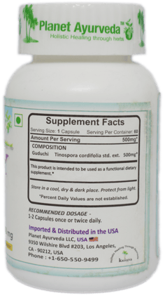 Planet Ayurveda Giloy (Tinospora Cordifolia Extract) 60 Veg Capsules 500mg Planet Ayurveda Giloy (Tinospora Cordifolia Extract) 60 Veg Capsules 500mg