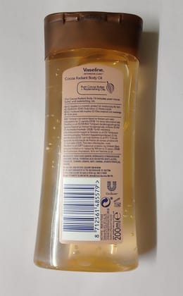 Vaseline Intensive Care Cocoa Radiant Body Oil with Pure Cocoa Butter Gel Oil – Deep Hydration & Glowing Skin