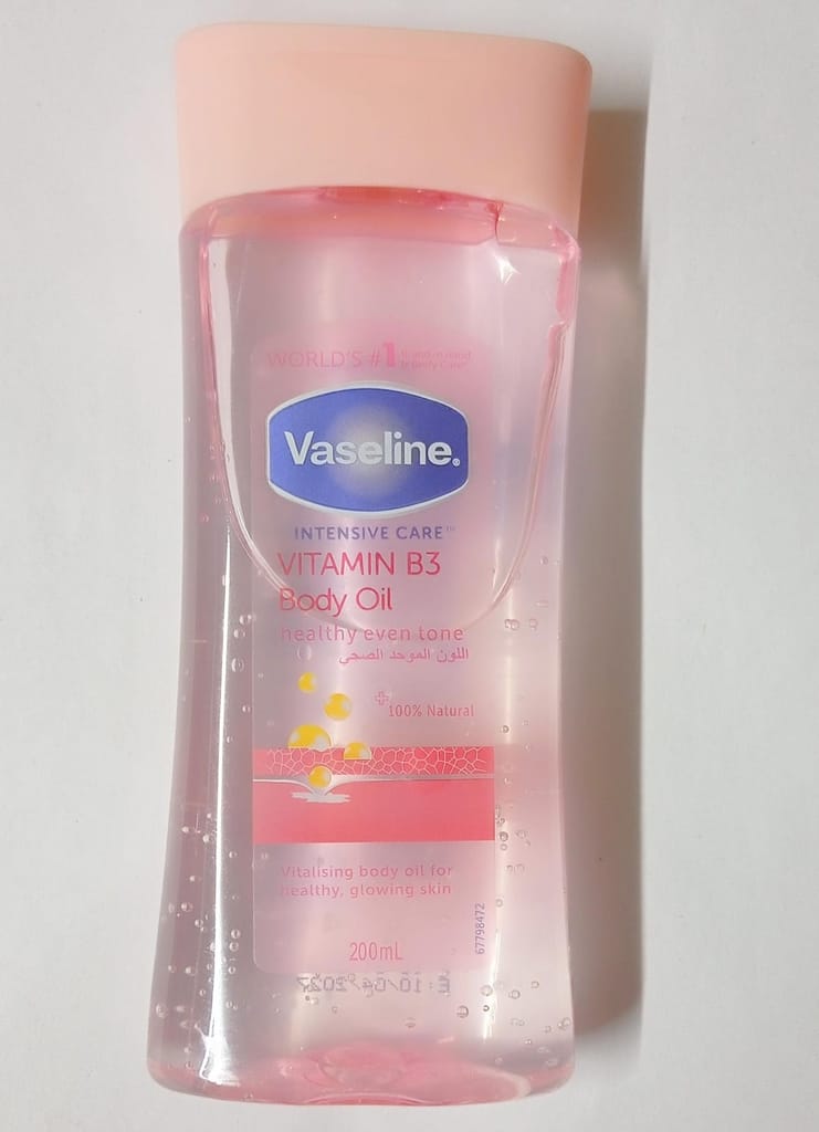 Nourishing Glow Vaseline Intensive Care Vitamin B3 Body Oil – Healthy, Even Tone for Glowing Skin