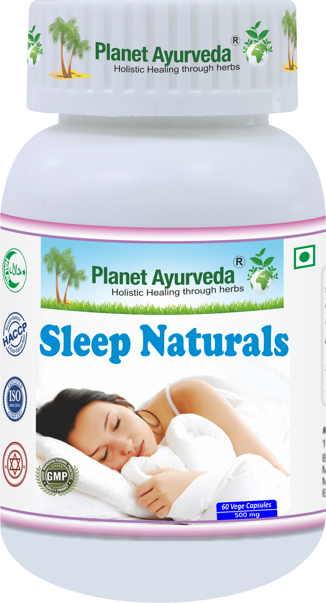  Planet Ayurveda Sleep Naturals - 60 Vegetarian Capsules - 500mg