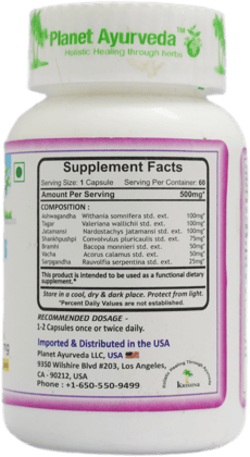 Planet Ayurveda Sleep Naturals - 60 Vegetarian Capsules - 500mg Planet Ayurveda Sleep Naturals - 60 Vegetarian Capsules - 500mg