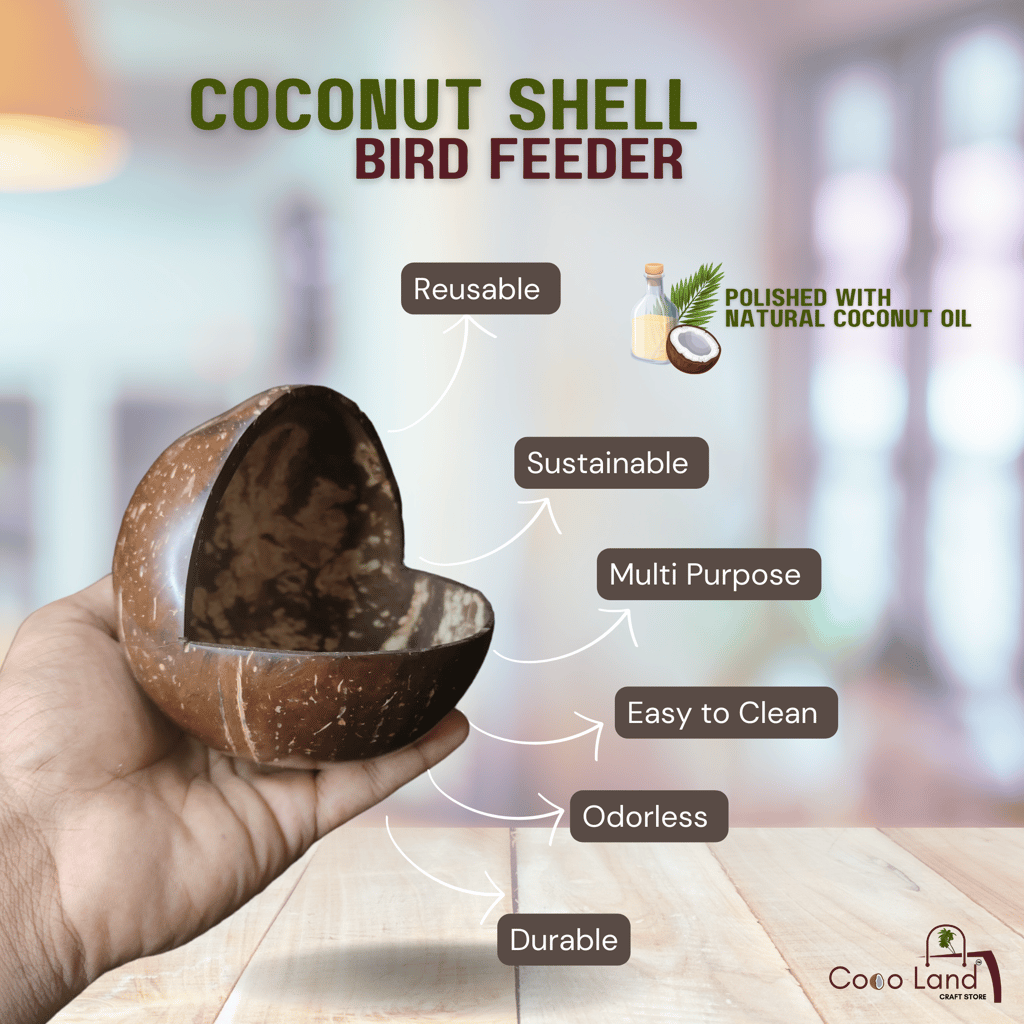Chic Home - - and - - Decor CocoLand Coconut Shell Bird Feeder 2025 at ShopCircuit | ONDC