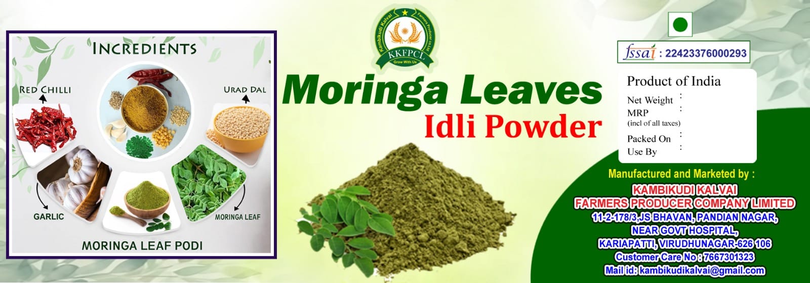 Moringa Leaves Idli Powder