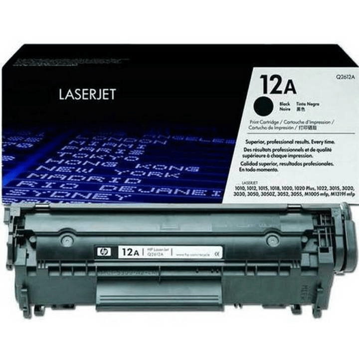 HP 12A Black Original LaserJet Toner Cartridge - (Q2612A)