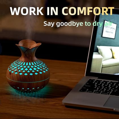 Flower Humidifier & Aroma Diffuser – Cool Mist Humidifier for Home, Bedroom, Car