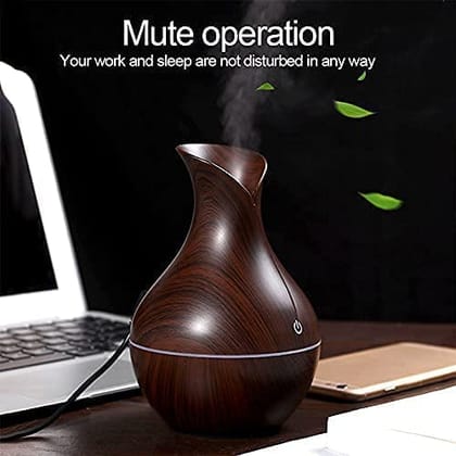 PURE AROMA Pot Shape 2-in-1 Cool Mist Humidifier & Essential Oil Diffuser with Colorful Ambient Lighting