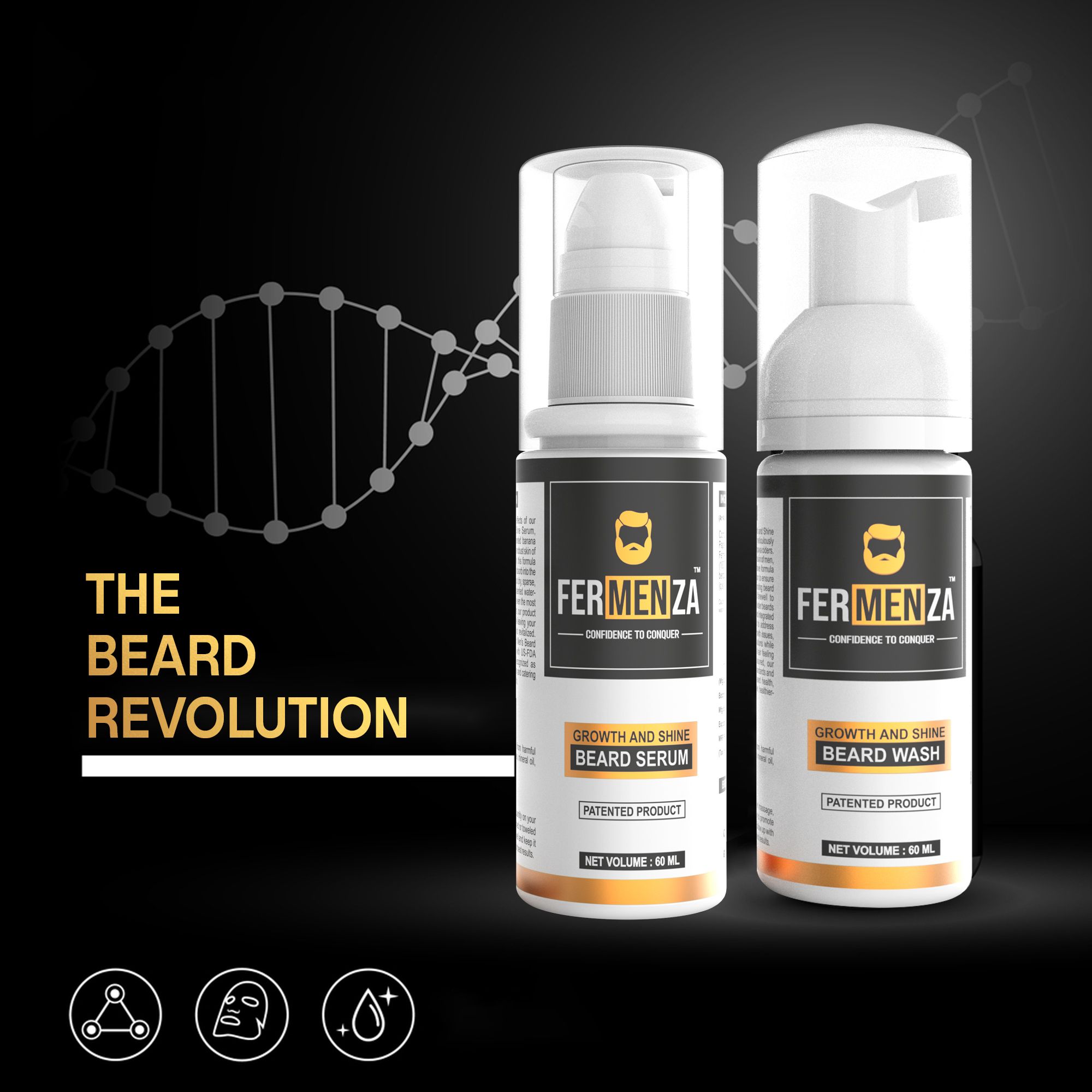 Fermenza Beard Growth & Shine Combo