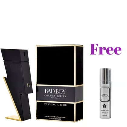 Carolina Herrera Bad Boy Eau De Toilette for Men – 100ml | Bold & Electrifying Fragrance | Long-Lasting Luxury Perfume | Signature Men’s Scent