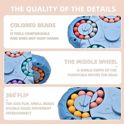 Finger Tip Rotate Puzzle Magic Bean Fidget Spinner Toys for Kids & Adults Mind Teaser Memory Game