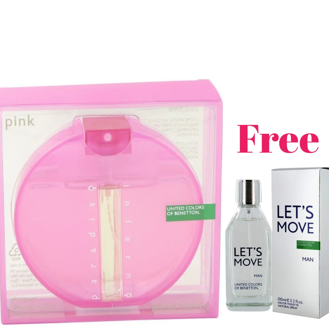 Benetton Inferno Paradiso Pink Eau De Toilette Spray 100ml for Women