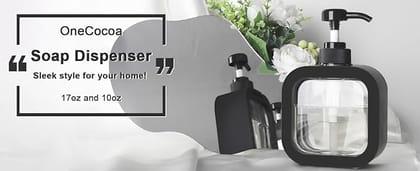 Hand wash Dispenser Bottle Refillable Soap Dispenser for Bathroom Kitchen (Pack of 1) (Black)
