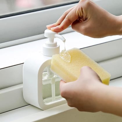 Hand wash Dispenser Bottle Refillable Soap Dispenser for Bathroom Kitchen (Pack of 1) (White)