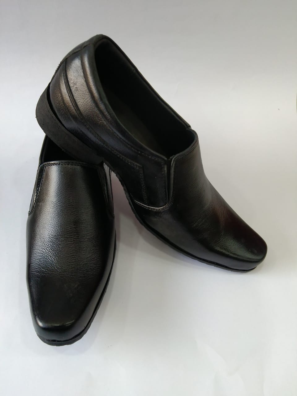  Men's Black Slip-On Formal Shoes