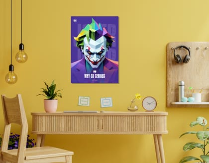 "WHY SO SERIOUS: JOKER"- Shiny & Sturdy Metallic Poster  Art That Pops & Sticks (Literally!)-A3