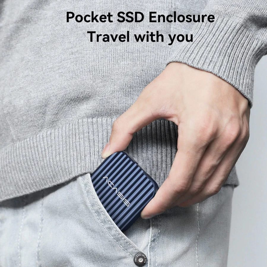 ACASIS 2230 SSD Enclosure with Magsafe for iPhone 15 Pro Max ProRes, 10Gbps USB C 3.2 Gen2, Aluminum body, Support M-Key B+M Key UASP( UP to 2TB)