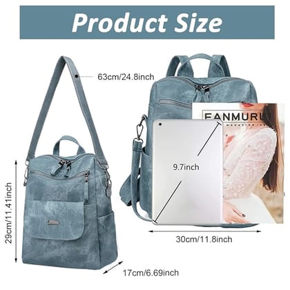 Backpack for Girls Women PU Leather Travel Backpack Vintage Shoulder Bags