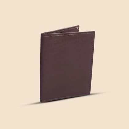 Brown Vertical Genuine Leather Wallet for Cards & Visiting Cards