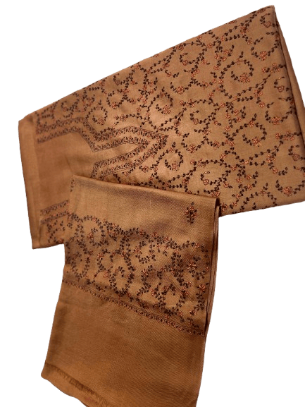 Embroidered Kashmiri Woolen Kurta with Stole