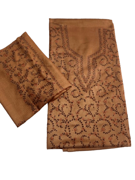 Embroidered Kashmiri Woolen Kurta with Stole