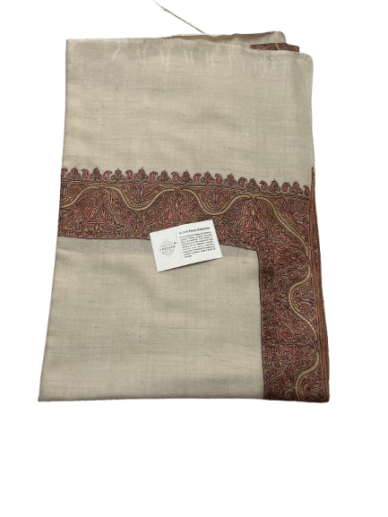 Luxury Pashmina Shawl with Traditional Kashmiri Embroidery