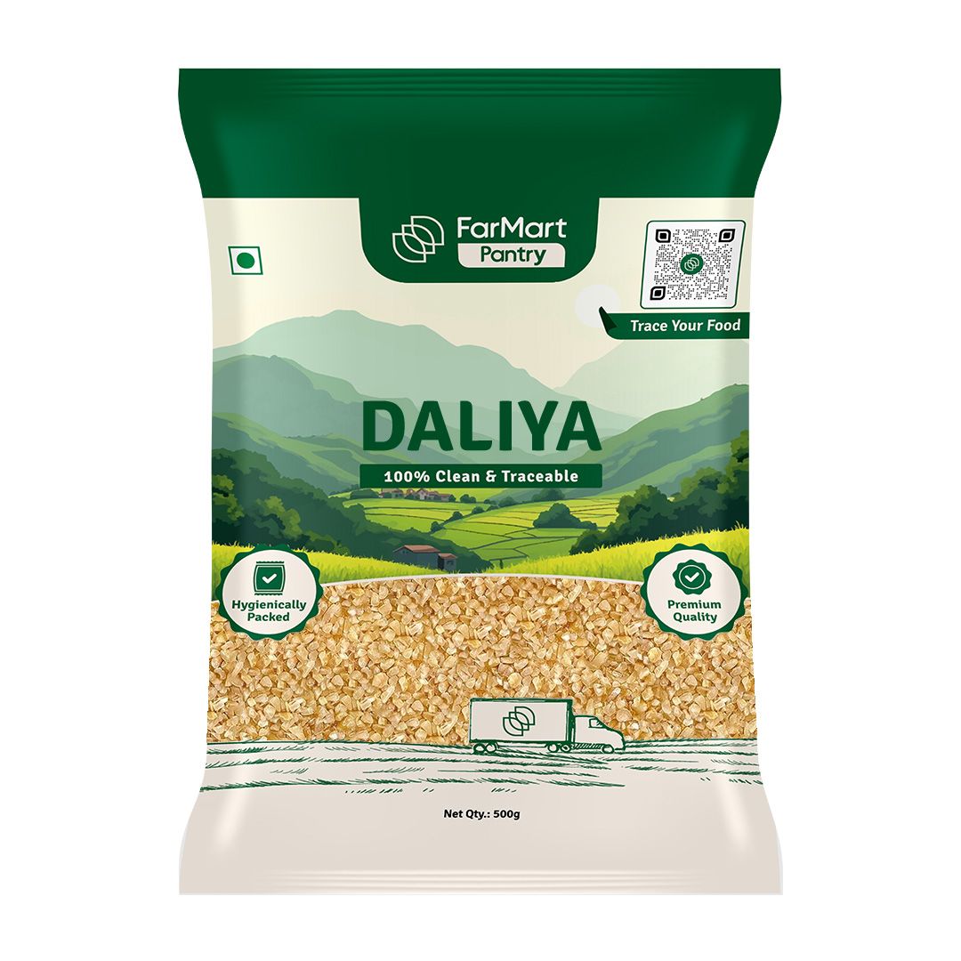 FarMart Pantry Dalia (500 g) | Wholesome Broken Wheat | High-Fiber & Protein-Rich | Ideal for Khichdi, Porridge & Healthy Meals