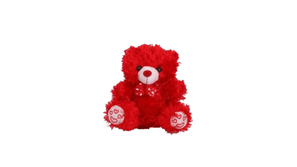 Cute and cuddly red teddy bear
