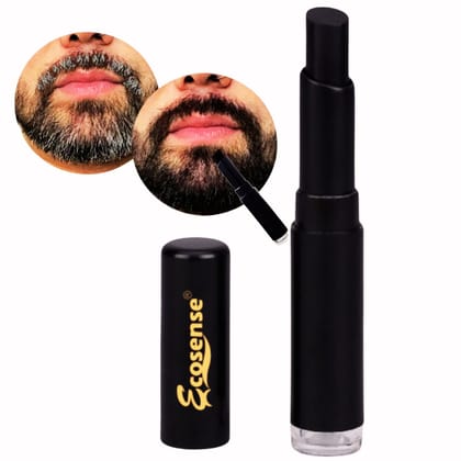 Ecosense Beard & Moustache Temporary Touchup Stick Natural Hair Color Instant Beard Perfection (3g) , Black