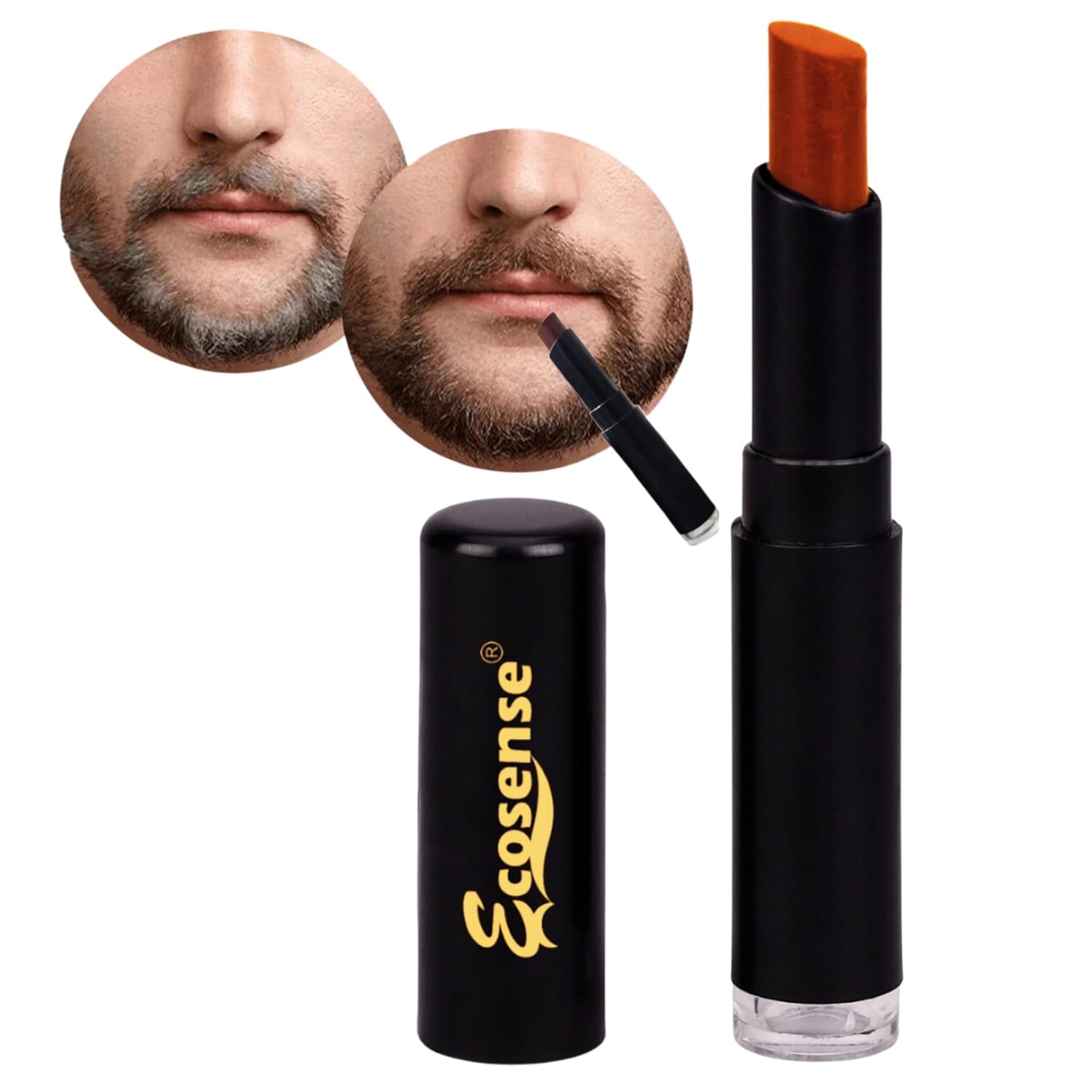 Ecosense Beard & Moustache Touchup Stick Natural Hair Color Instant Beard Perfection (3g) , Brown