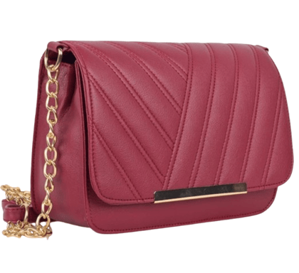 Women's Chain Strap Crossbody Bag with Gold Accents By BOMBAY COLLECTION