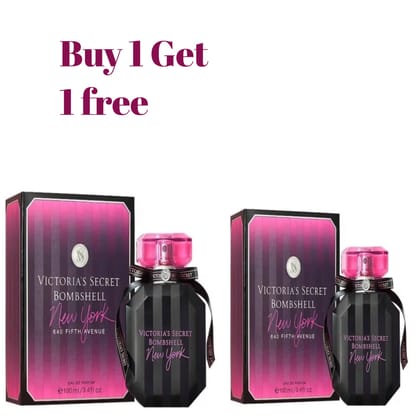 Victoria's Secret Bombshell New York Eau De Parfum 100ml – Buy 1 Get 1 Free | Long-Lasting Luxury Perfume for Women