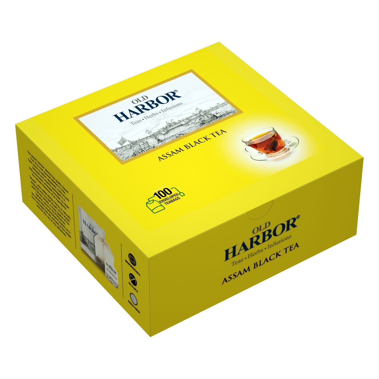 Old Harbor Assam Black Tea 100 Tea Bags with envelope