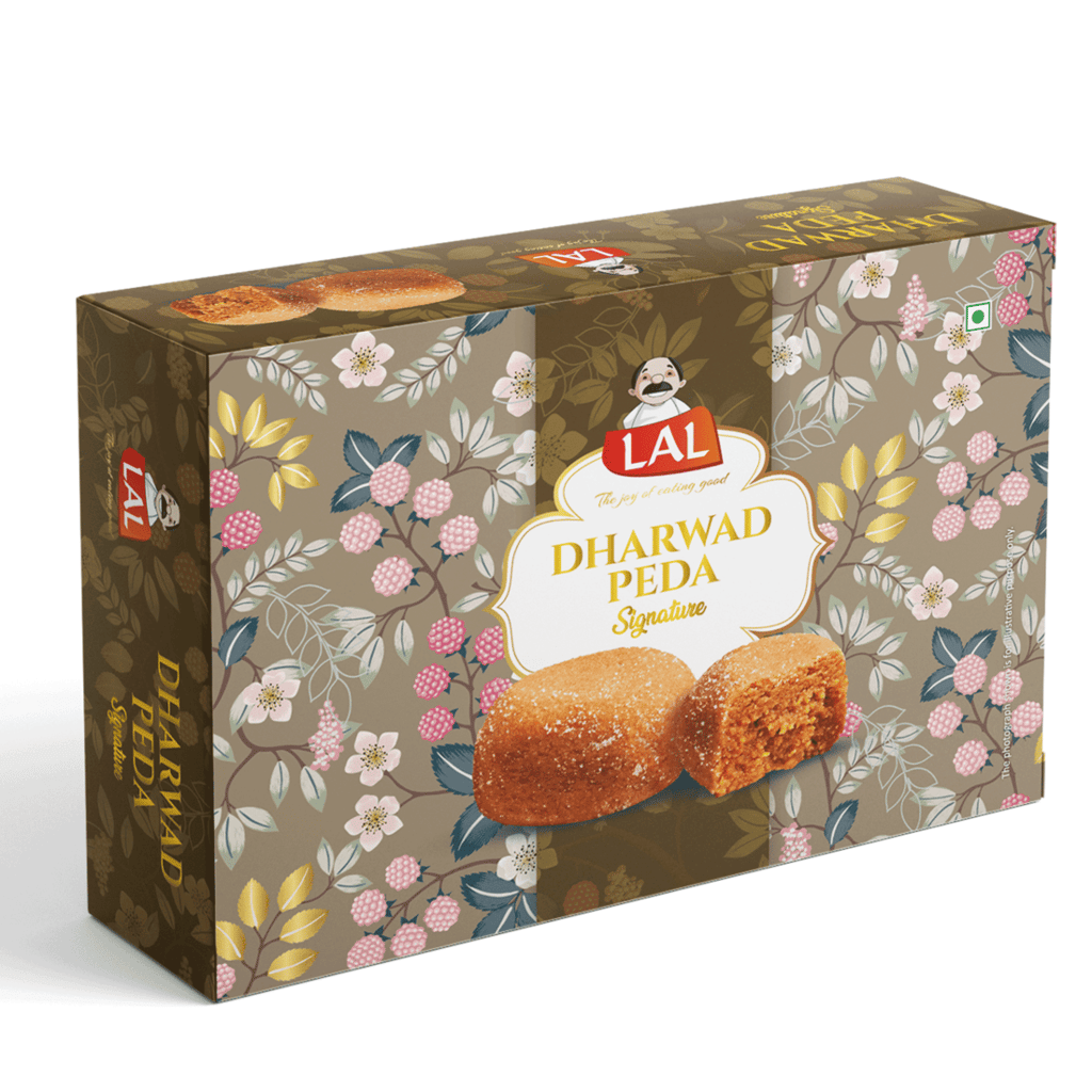 Lal Sweets Dharwad Peda 400 g (Pack of 1) || Made with Milk Solids and Special Pure Desi Ghee || Delicious and Soft Indian Sweet