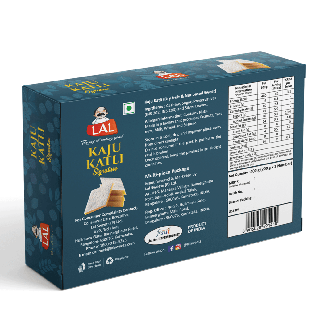 Lal Sweets Kaju Katli Premium (400 gm)
