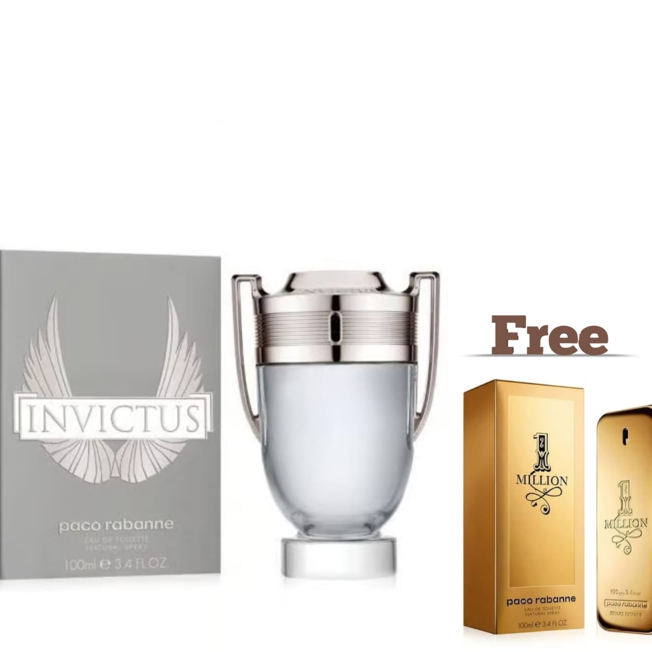 Paco Rabanne Invictus Eau de Toilette 100ml – Fresh Woody Fragrance for Men