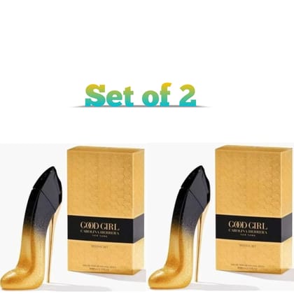 Carolina Herrera Good Girl Glorious Gold Eau De Perfume 80ml/2.7 fl oz for Women Set Of 2