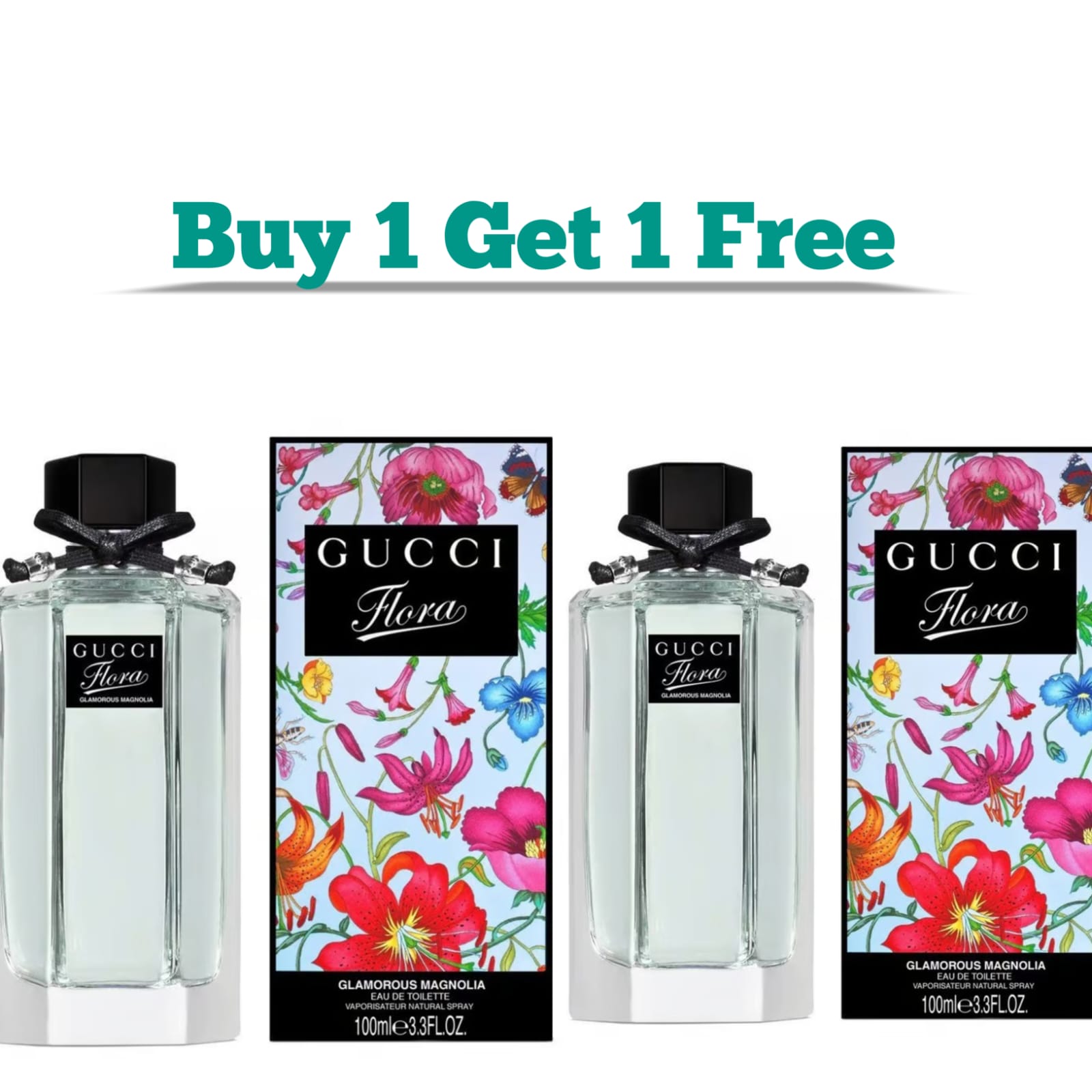 Gucci Flora Glamorous Magnolia Eau De Toilette 100ml – Buy 1 Get 1 Free Perfume