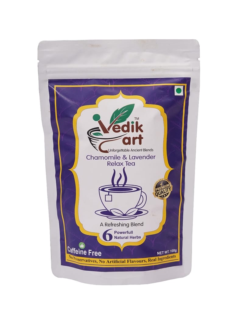 Chamomile Lavender Relax Tea - Caffeine-Free Herbal Tea Blend - 100g