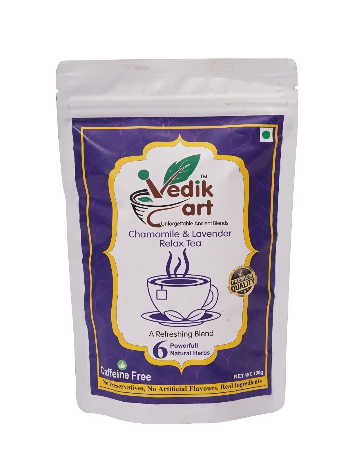 Chamomile Lavender Relax Tea - Caffeine-Free Herbal Tea Blend - 100g