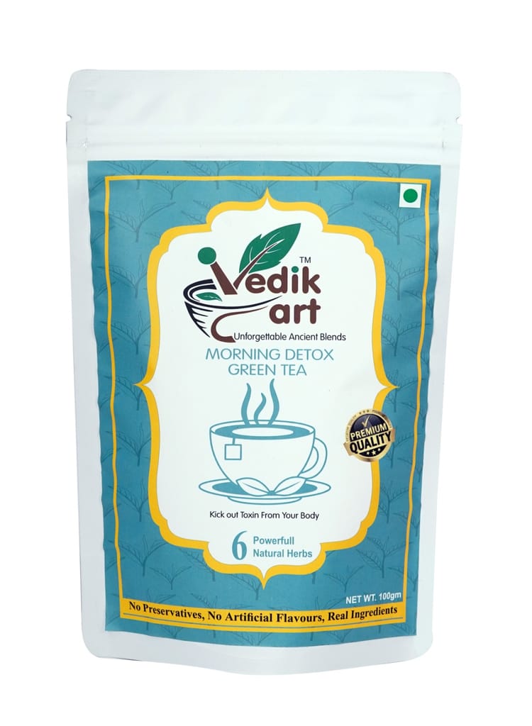 Morning Detox Green Tea - Kick out Toxins with 6 Powerful Natural Herbs
