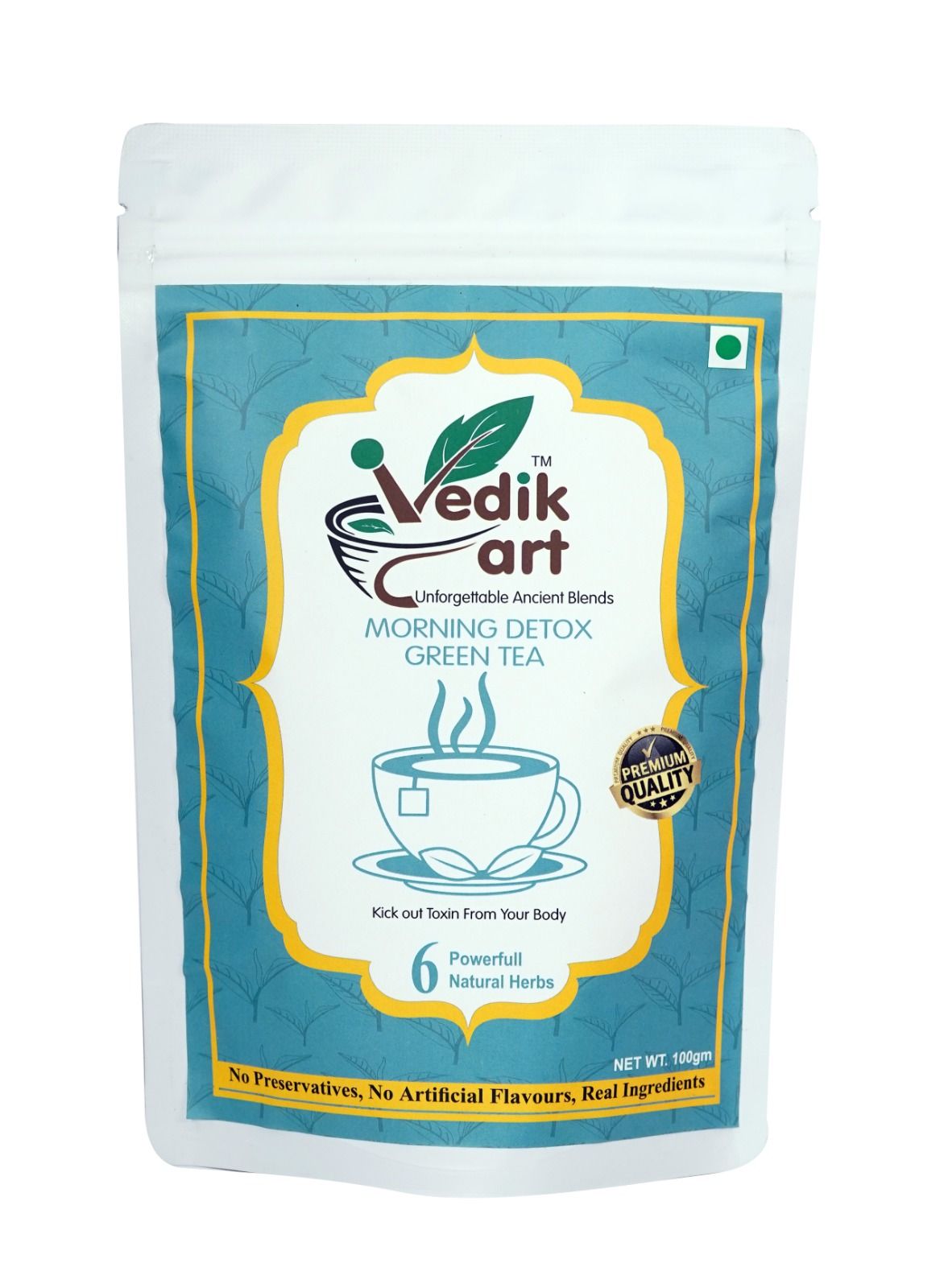 Morning Detox Green Tea - Kick out Toxins with 6 Powerful Natural Herbs