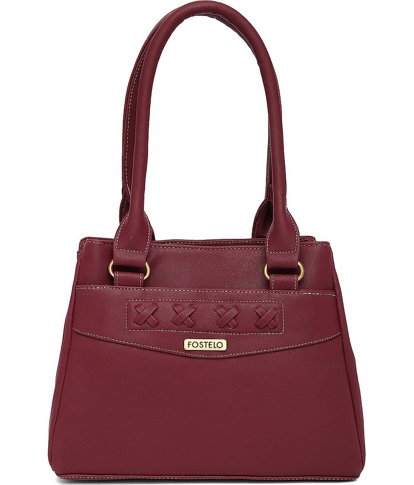 Fostelo Maroon P.U. Shoulder Bag